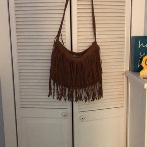Cross body fringe bag